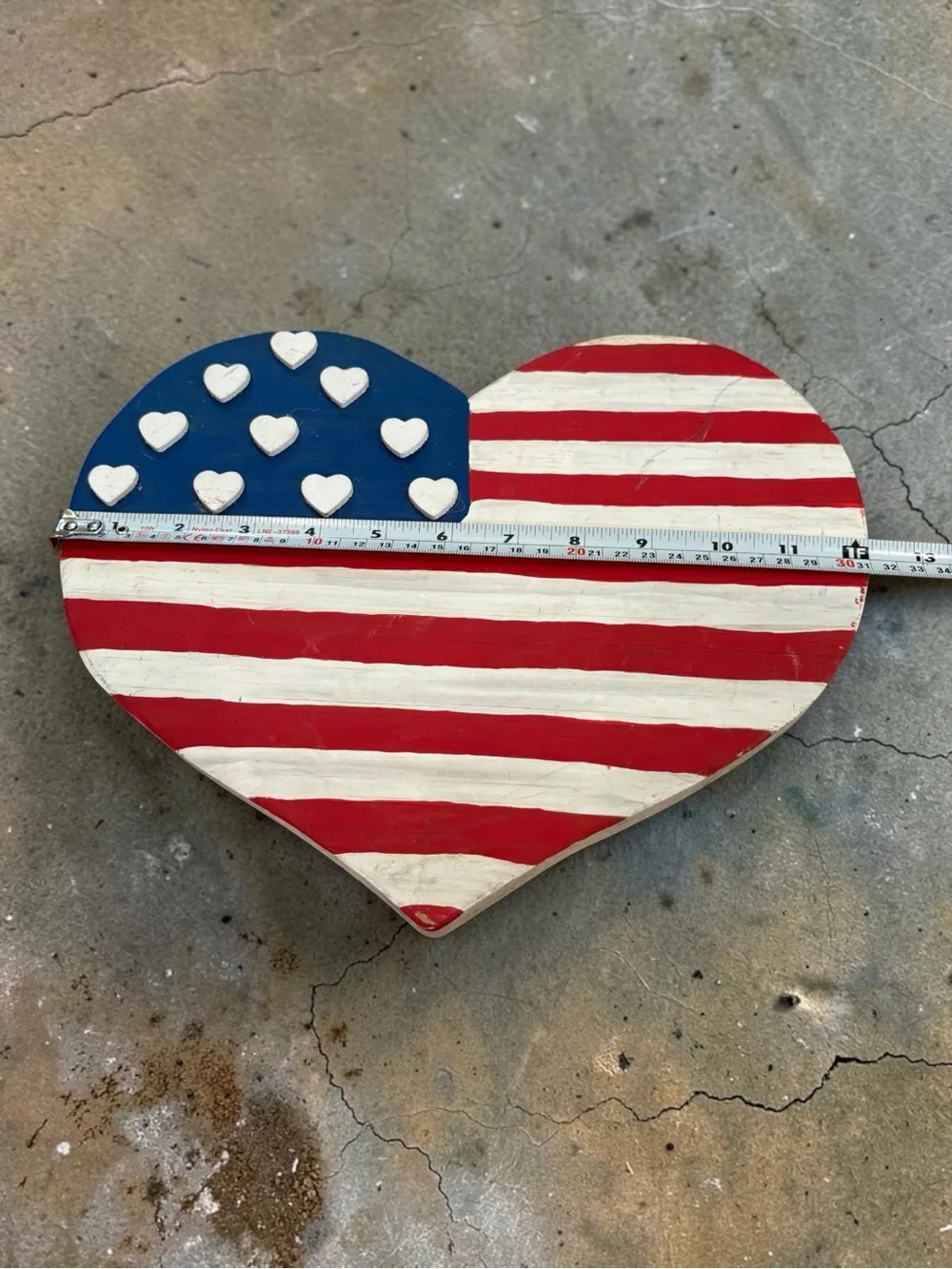 Patriotic Heart Wall Accent - Red, White & Blue